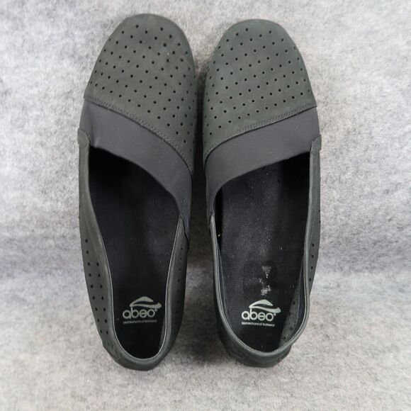 Abeo Shoes Womens 9 Flats Slip On Loafers Perforated Leather Comfort Classic Low - Picture 7 of 15